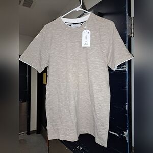 Essential cactus man men's tshirt Medium kaki with white.